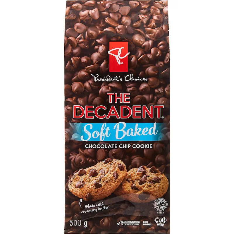 President's Choice The Decadent Soft Baked Cookies 300 g. / 10.6 oz.