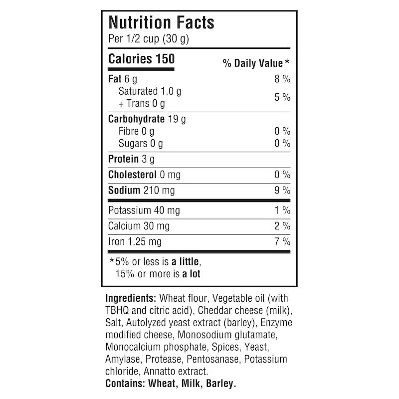 Christie Ritz Cheese Nibs Cheddar Crackers 180 g. / 6.35 oz.