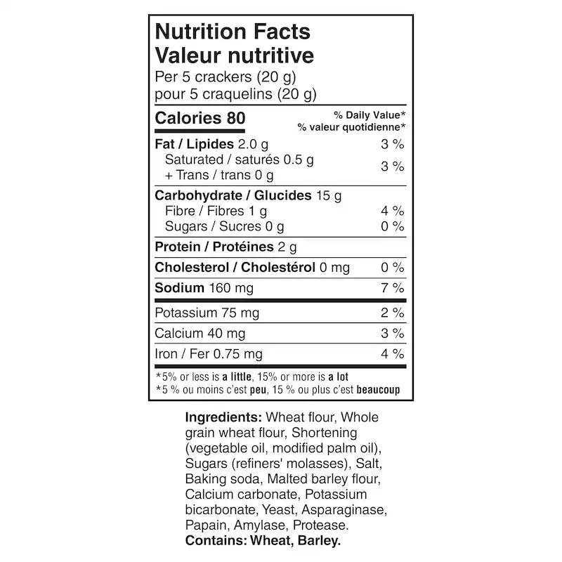 Christie Premium Plus Whole Wheat Crackers - 450 g. / 15.9 oz.