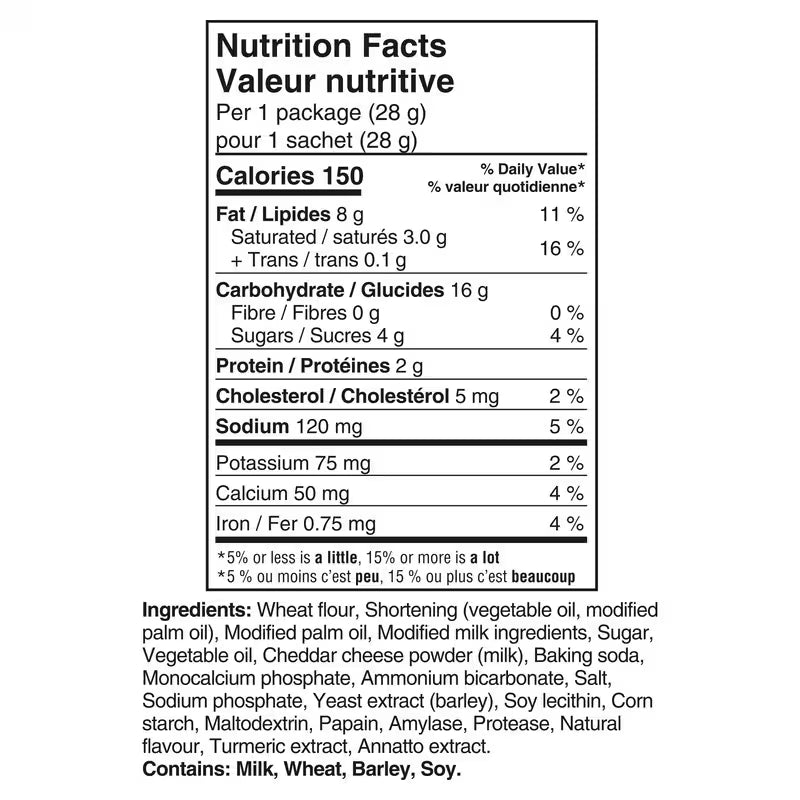 Christie Mini Ritz Sandwiches Cheese Crackers - 6 Snak Packs 180 g. / 6.35 oz.