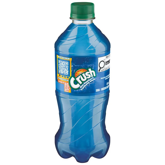 Crush Blue Raspberry Soda 591 ml. / 20 fl.oz.