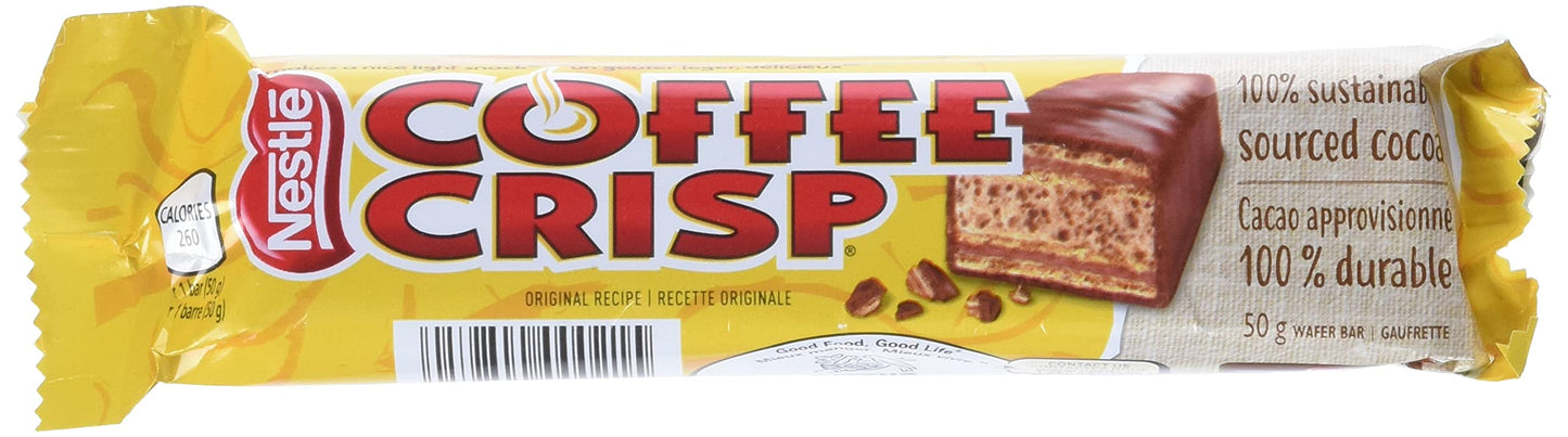 Nestle Coffee Crisp Chocolate Bar 50 g. / 1.8 oz.