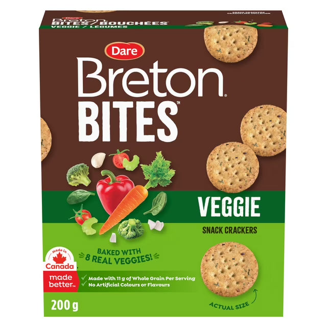 Dare Breton Veggie Bites Crackers 200 g. / 7 oz.