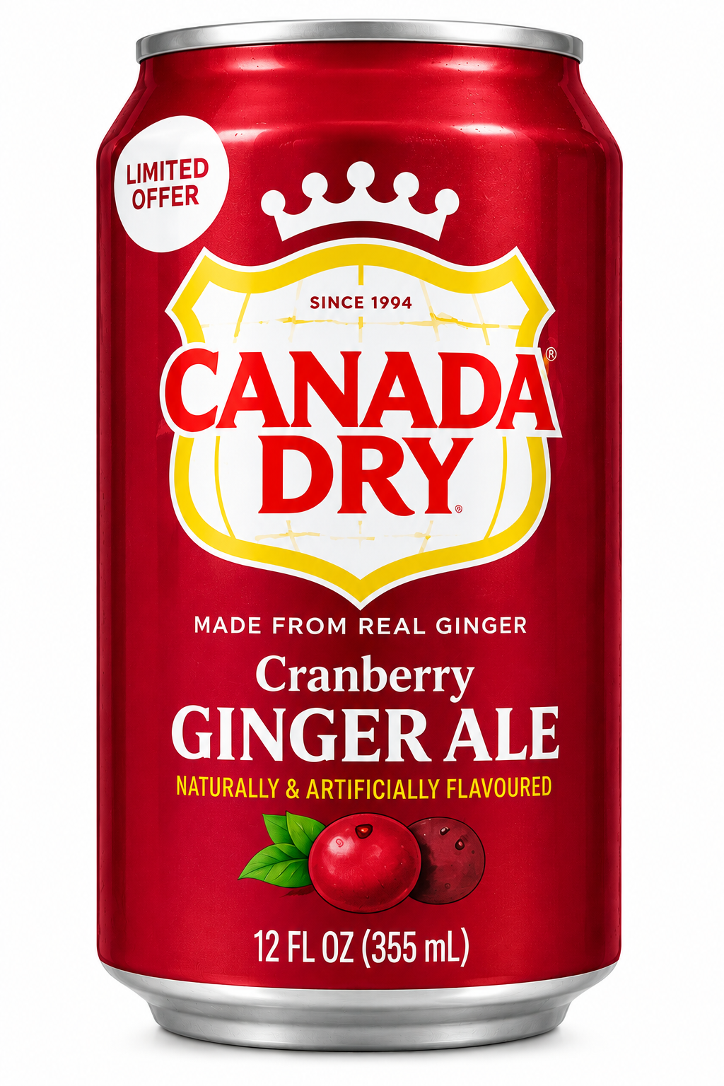Canada Dry Cranberry Ginger Ale 355 ml / 12 fl oz