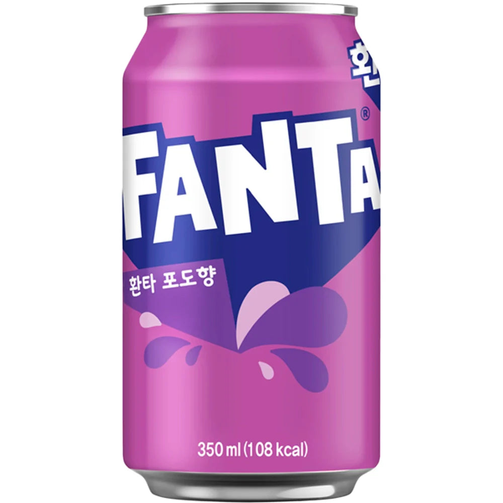Fanta Grape Soft Drink 350 ml. / 11.83 fl.oz. - Korea