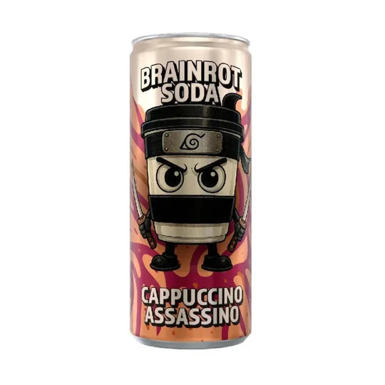 Brainrot Soda Cappuccino Assassino - Raspberry Cotton Candy 250 ml. / 8.45 fl.oz.