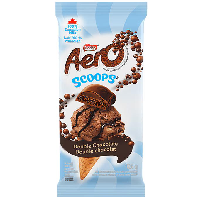 Nestle Aero Scoops Double Chocolate Bar 105 g. / 3.7 oz.