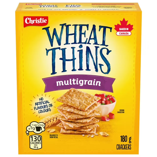 Christie Wheat Thins Multigrain Crackers 180 g. / 6.3 oz.