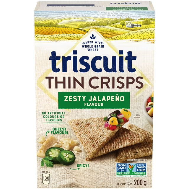 Triscuit Zesty Jalapeno Thin Crisps Crackers 200 g. / 7 oz.
