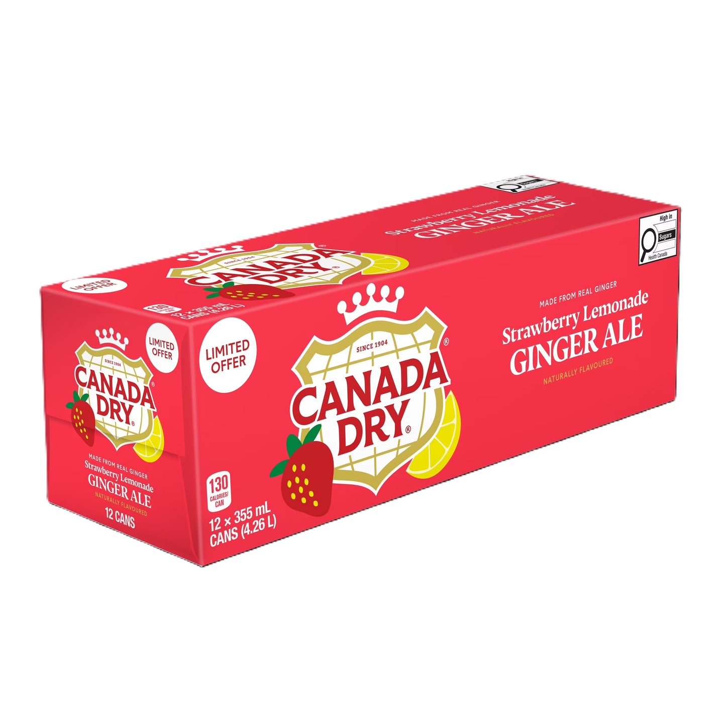 Canada Dry Strawberry Lemonade Ginger Ale 355 ml. / 12 fl.oz.