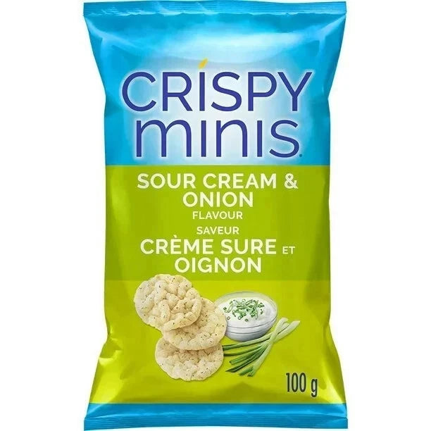 Quaker Crispy Minis Sour Cream & Onion Brown Rice Chips 100 g. / 3.5 oz.