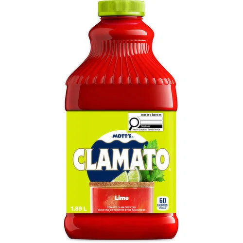 Mott's Clamato Lime Tomato Juice 1.89 L / 63.9 fl.oz.