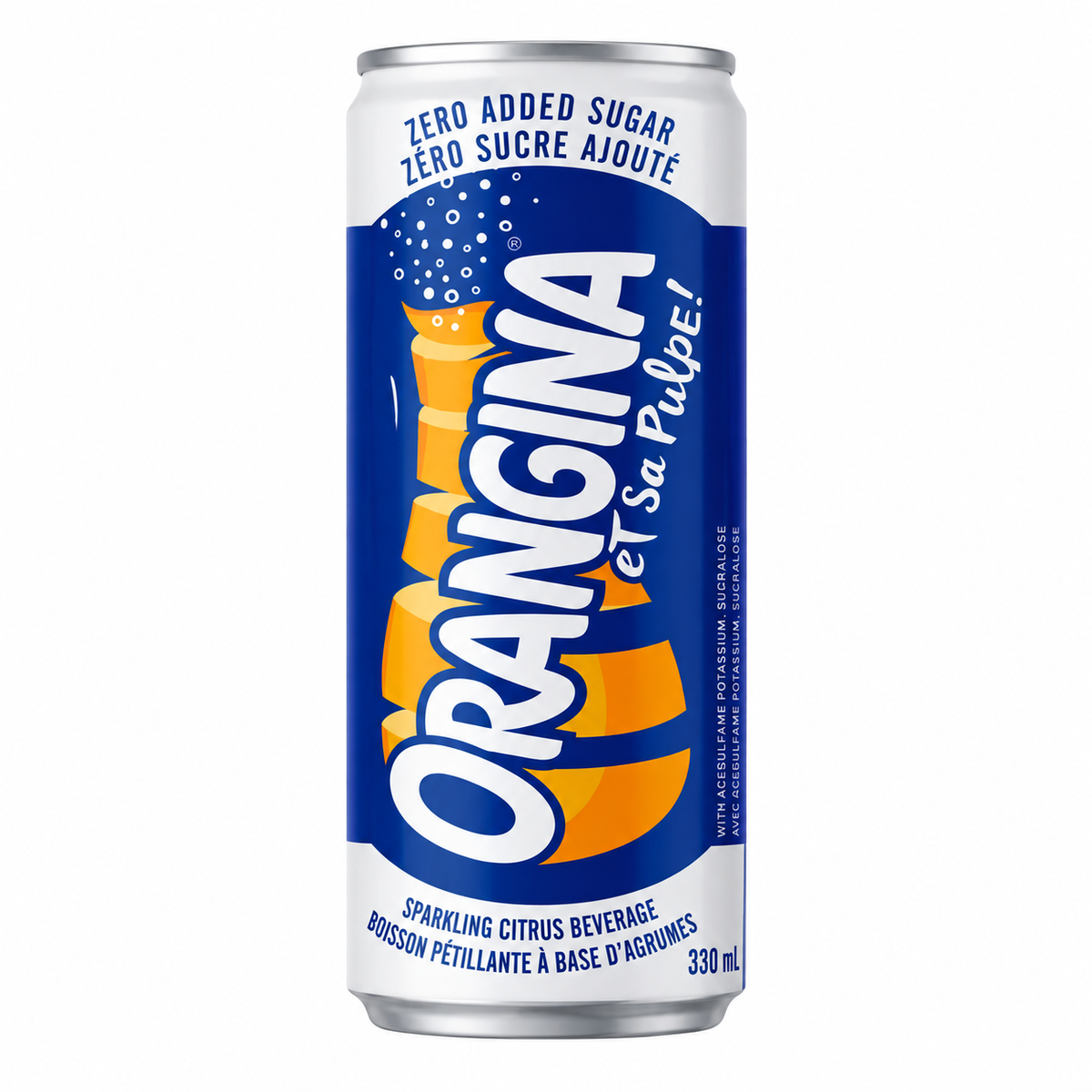 Orangina Sparkling Zero Added Sugar Drink 330 ml / 11.16 fl oz