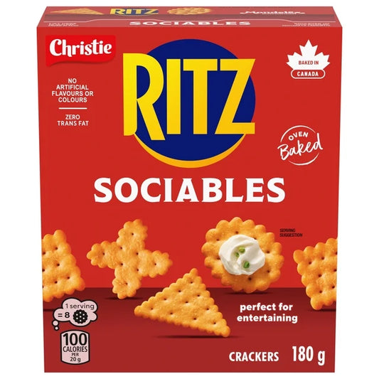 Christie Ritz Sociables Crackers 180 g. / 6.35 oz.