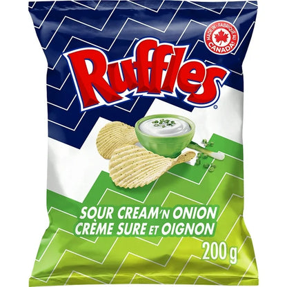 Ruffles Sour Cream & Onion Potato Chips 200 g. / 7.05 oz.