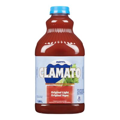 Mott's Clamato Original Light Tomato Juice 1.89 L / 63.9 fl.oz.