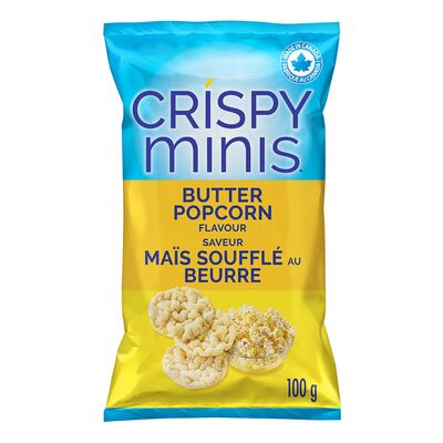 Quaker Crispy Minis Butter Popcorn Rice Chips 100 g. / 3.5 oz.