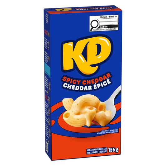 Kraft Dinner KD Spicy Cheddar Macaroni & Cheese Pasta 156 g. / 5.5 oz.