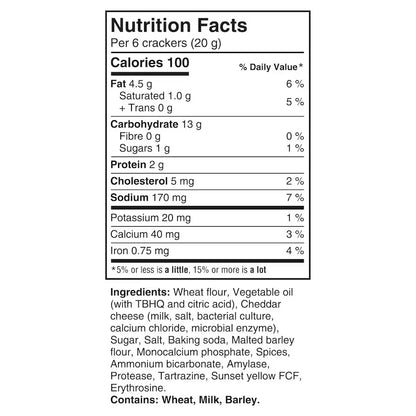 Christie Ritz Real Cheddar Crackers 180 g. / 6.35 oz.