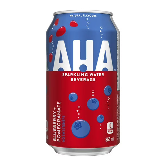 AHA Sparkling Water Blueberry Pomegranate 355 ml. / 12 fl.oz.