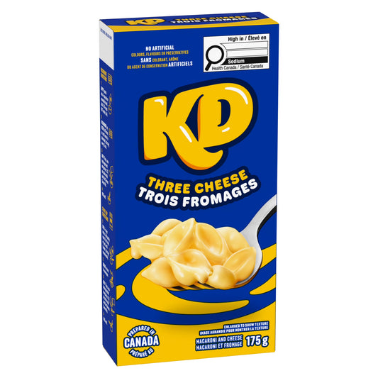 Kraft Dinner KD Three Cheese Macaroni & Cheese Pasta 175 g. / 6.2 oz.