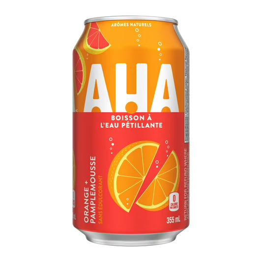 AHA Sparkling Water Orange Grapefruit 355 ml. / 12 fl.oz.