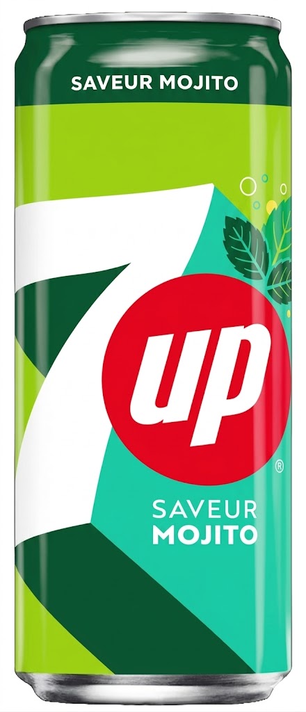 7UP Mojito Soda Flavored Drink 330 ml. / 11.15 fl. oz.
