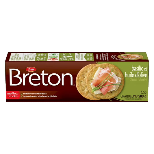 Dare Breton Basil and Olive Oil Crackers 200 g. / 7 oz.