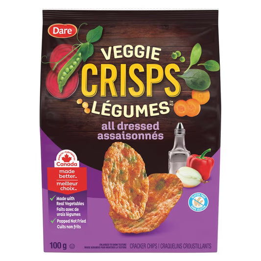 Dare Veggie Crisps All Dressed Crackers 100 g. / 3.5 oz.