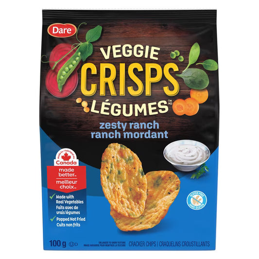 Dare Veggie Crisps Zesty Ranch Crackers 100 g. / 3.5 oz.
