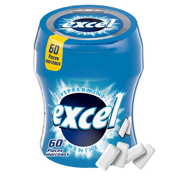 Excel Peppermint Chewing Gum  - 60 pcs