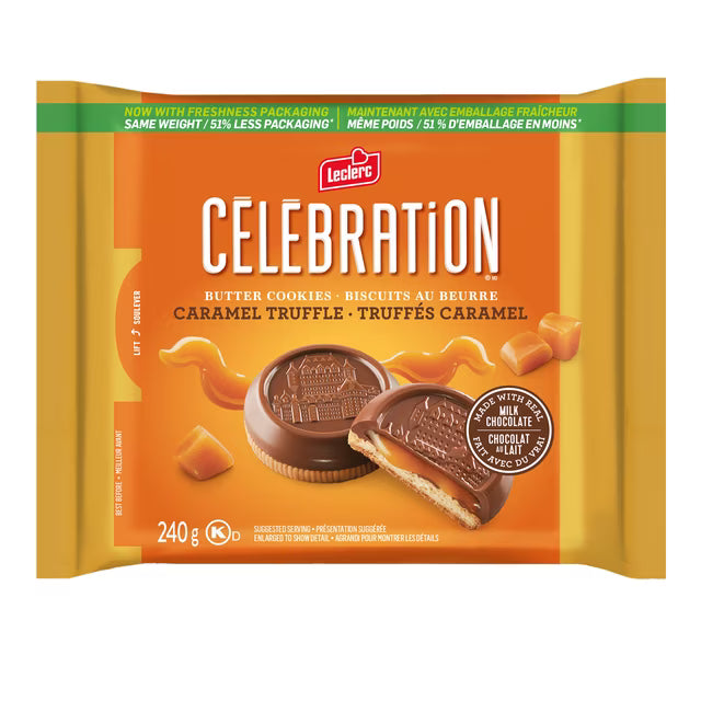 Leclerc Celebration Caramel Truffle Butter Cookies 240 g. / 8.47 oz.