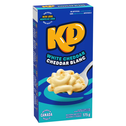 Kraft Dinner KD White Cheddar Macaroni & Cheese Pasta 175 g. / 6.2 oz.