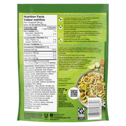 Knorr Sidekicks Parmesan Pesto Pasta Side Dish 135 g. / 4.8 oz.