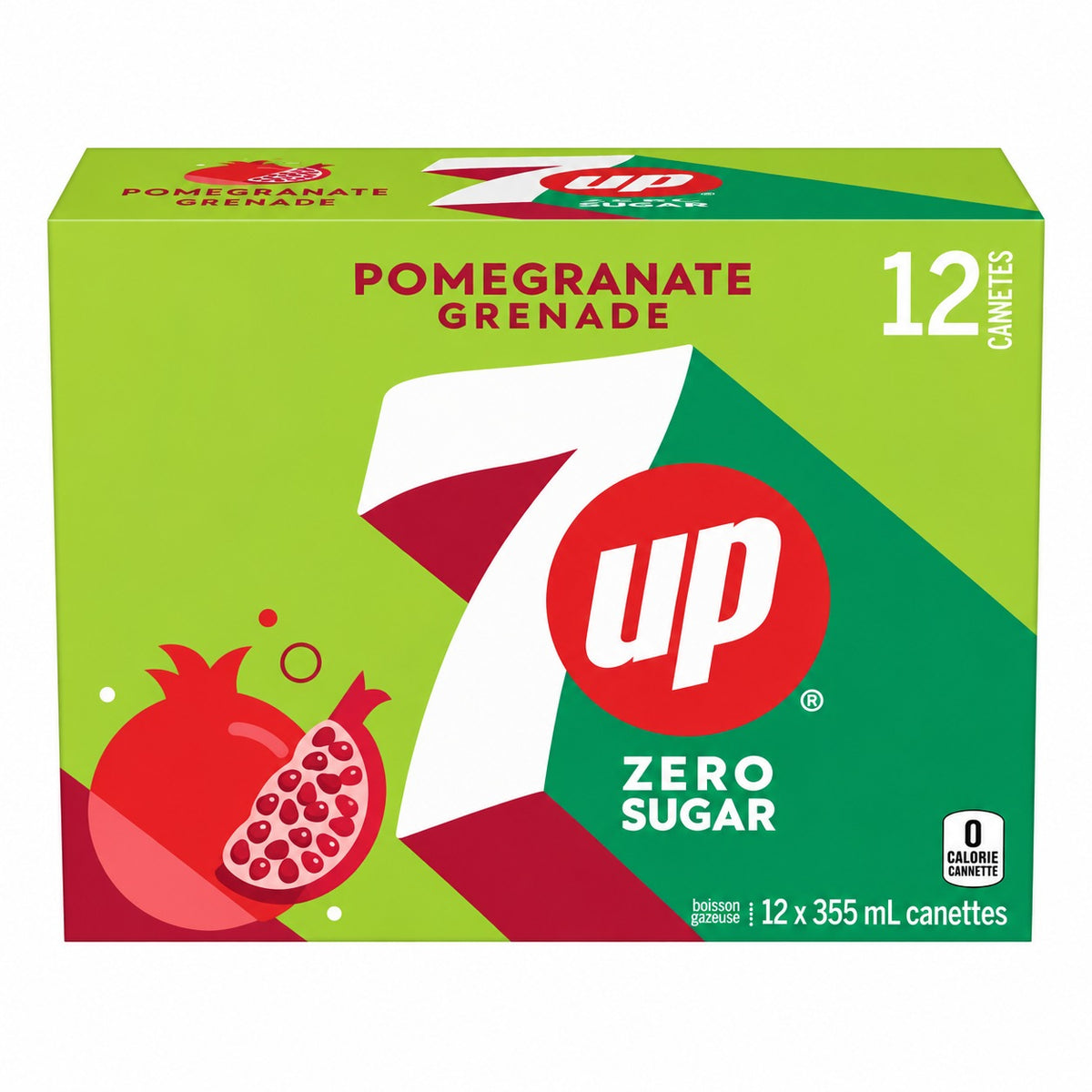 7UP Zero Sugar Pomegranate 355 ml / 12 fl oz Can