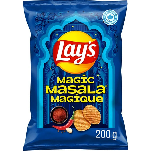 Lay's Magic Masala Ridged Flavored Potato Chips 200 g. / 7.05 oz.