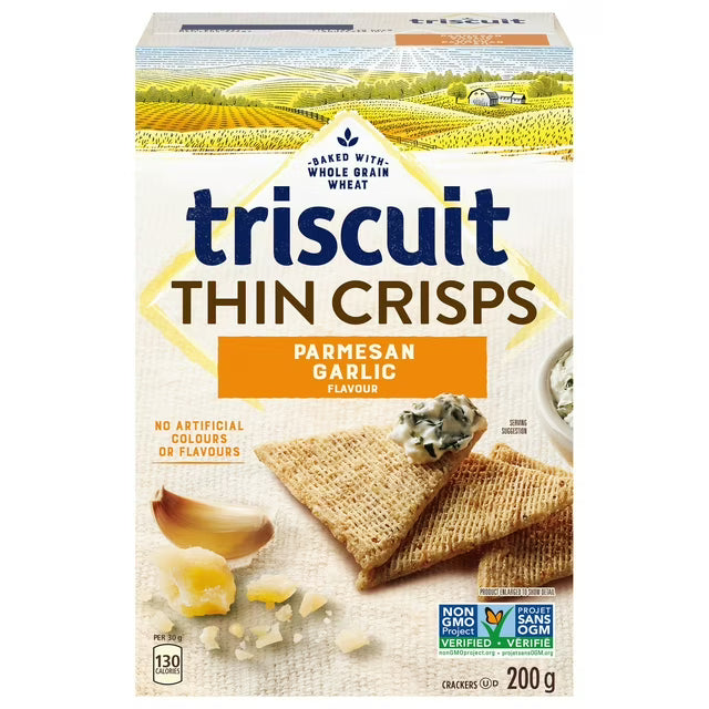 Triscuit Parmesan Garlic Thin Crisps Crackers 200 g. / 7 oz.
