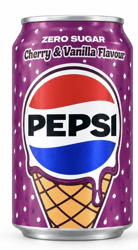 Pepsi Cherry & Vanilla Zero Sugar Soda 330 ml. / 11.16 fl oz