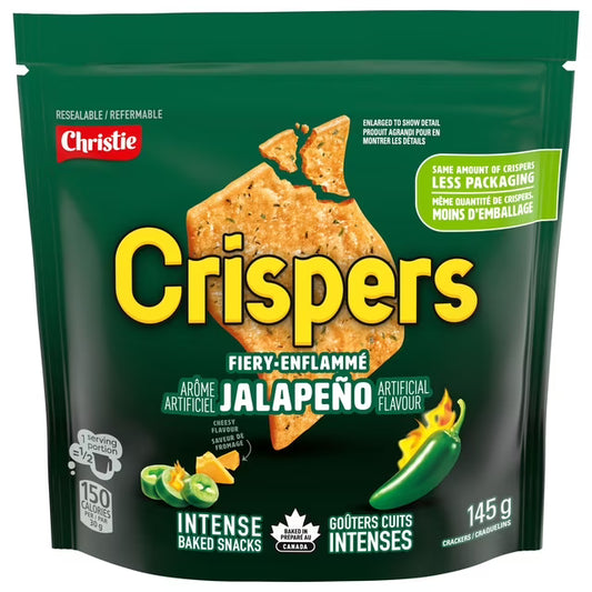 Christie Crispers Fiery Jalapeno Crackers 145 g. / 5.1 oz.