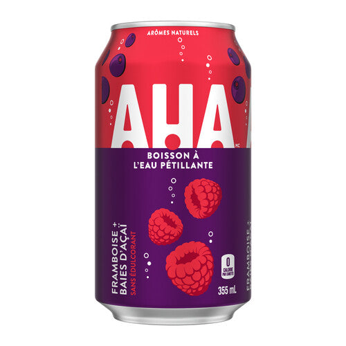 AHA Sparkling Water Raspberry Acai 355 ml. / 12 fl.oz.