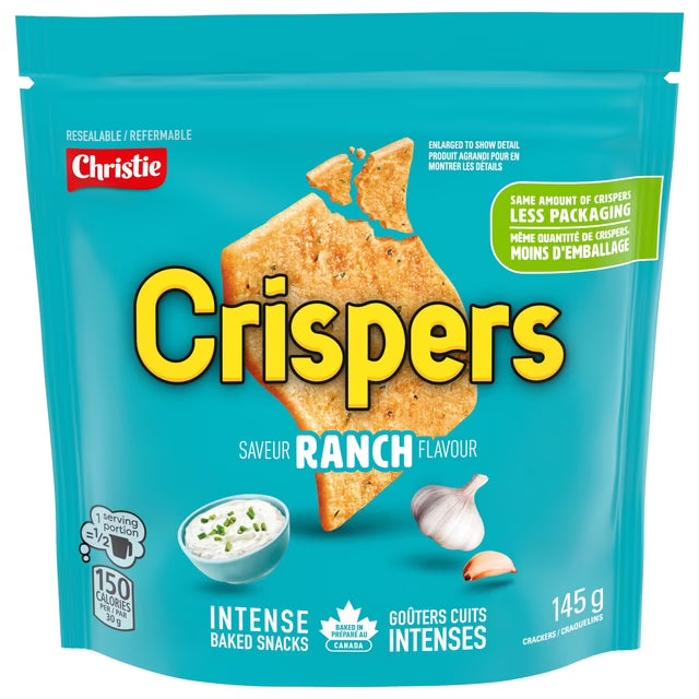 Christie Crispers Ranch Crackers 145 g. / 5.1 oz.