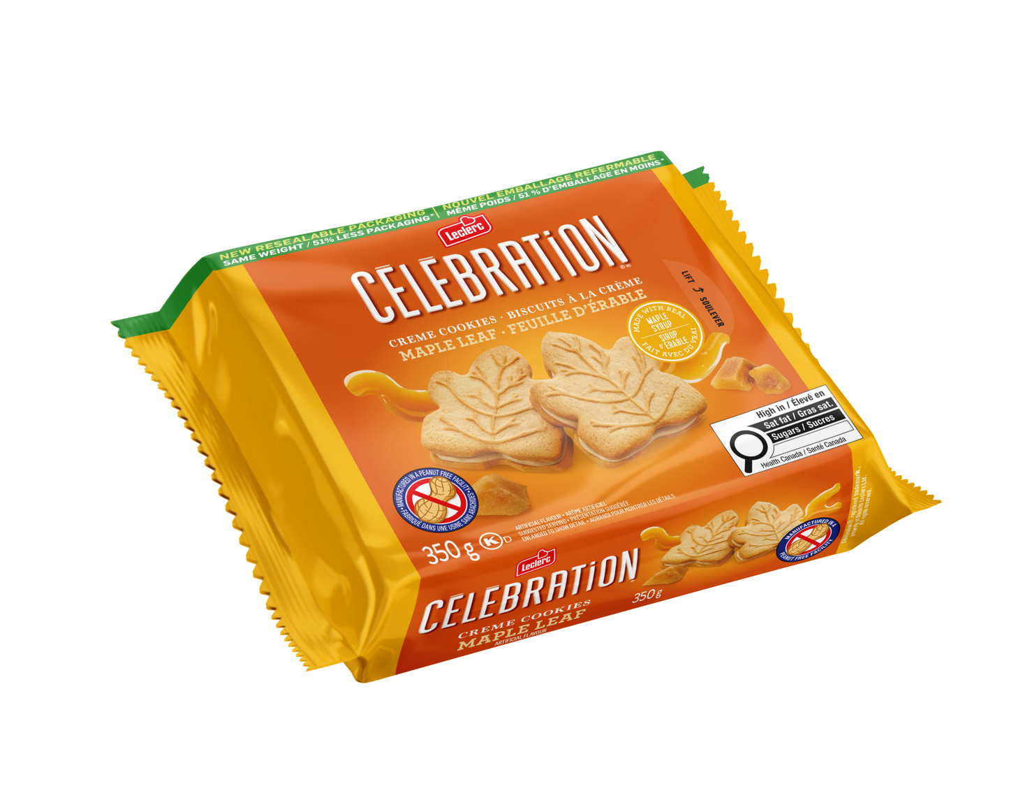 Leclerc Celebration Maple Leaf Cream Cookies 350 g. / 12.3 oz.