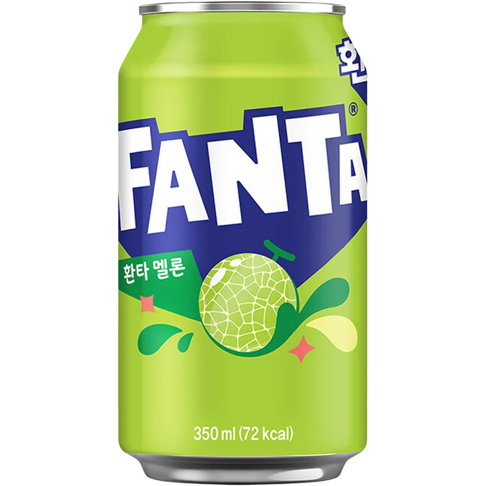 Fanta Melon Soft Drink 350 ml. / 11.83 fl.oz. - Korea