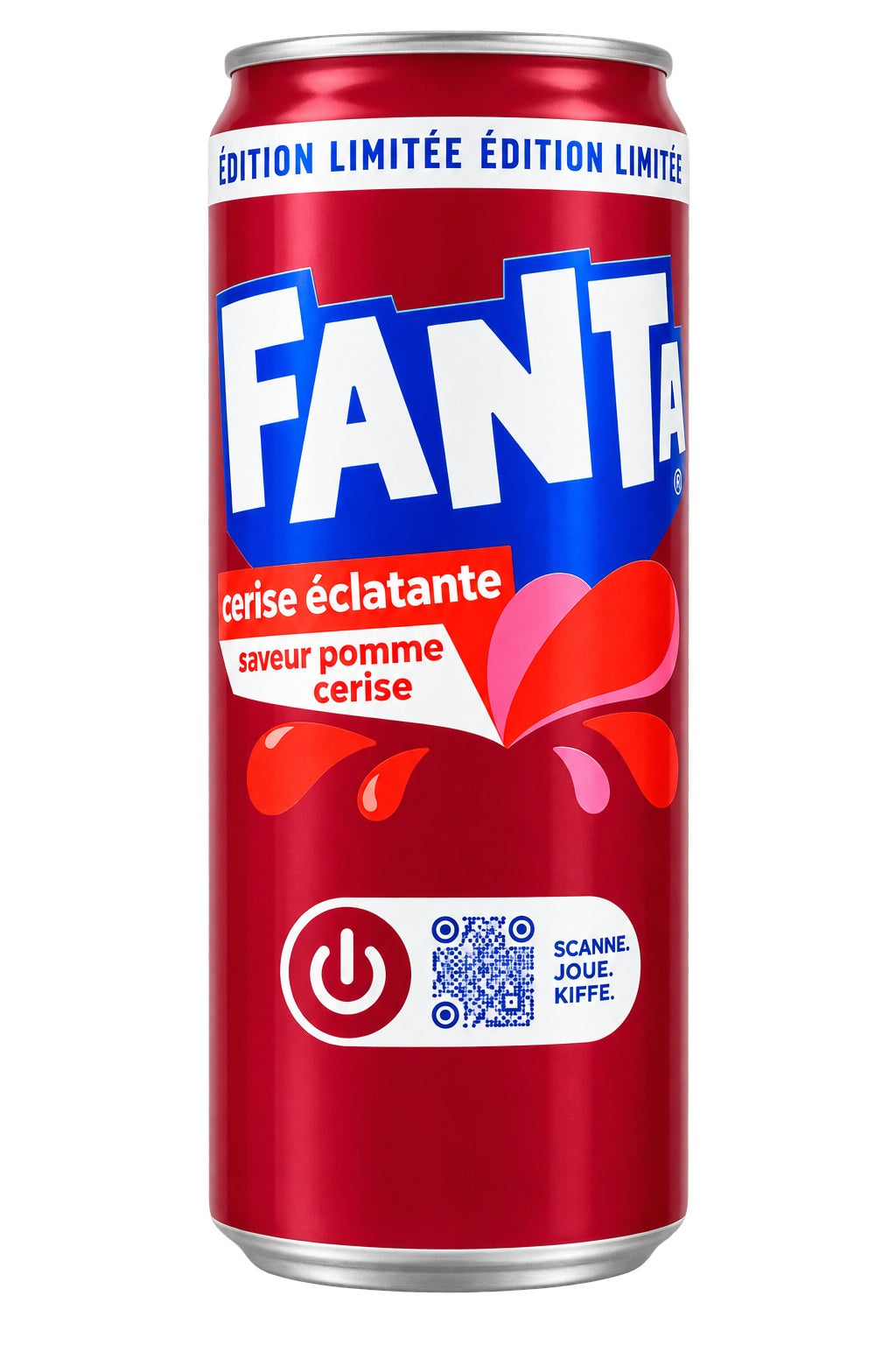 Fanta Apple Cherry Flavored Soft Drink 330 ml / 11.15 fl oz