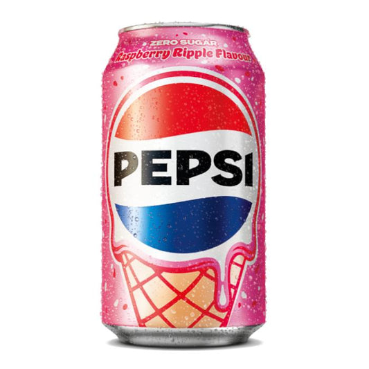 Pepsi Raspberry Ripple Zero Sugar Soda 330 ml. / 11.16 fl oz