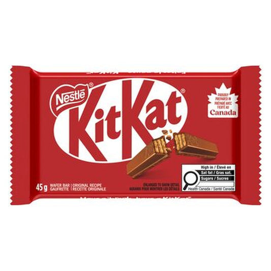 Kit Kat Chocolate Bar - Canadian Version - 45 g. / 1.6 oz.
