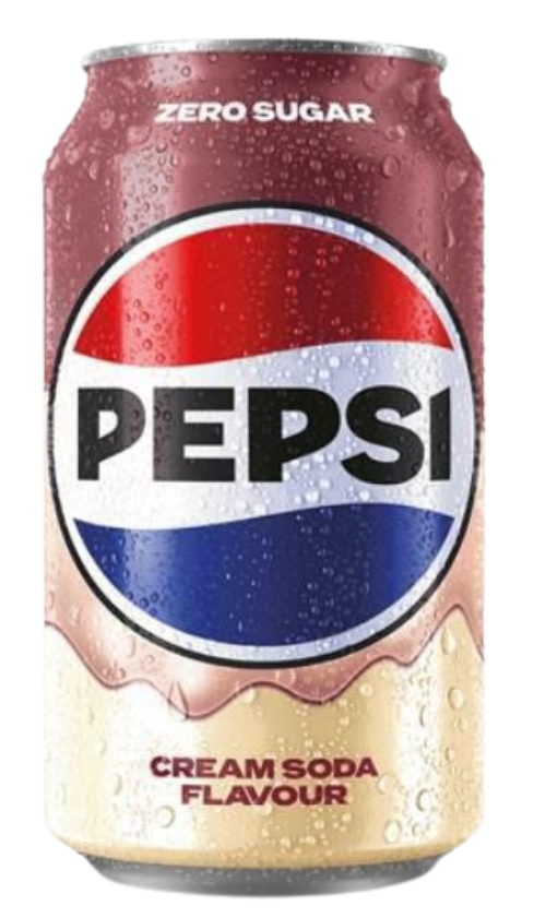 Pepsi Cream Soda Zero Sugar Soft Drink 330 ml. / 11.16 fl.oz.