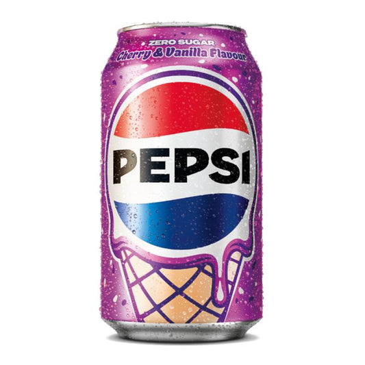 Pepsi Cherry & Vanilla Zero Sugar Soda 330 ml. / 11.16 fl oz