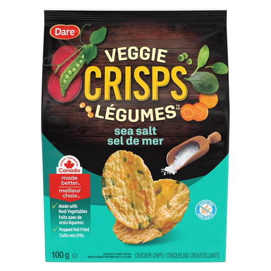 Dare Veggie Crisps Sea Salt Crackers 100 g. / 3.5 oz.