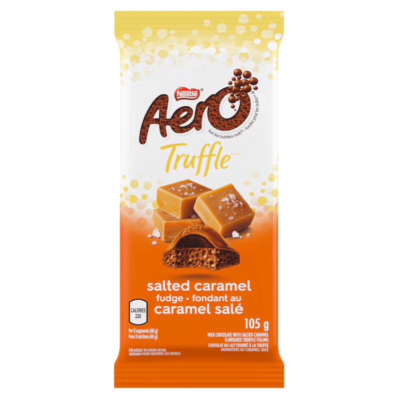 Nestle Aero Truffle Salted Caramel Chocolate Bar 105 g. /  3.7 oz.